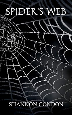 Halloween Webs Half Yard Spider Webs Black on Orange with Flies Wicked from Northcott Fabrics